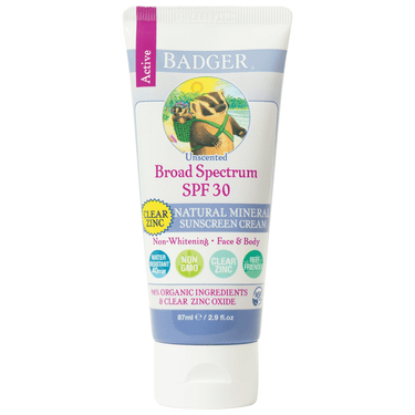 SPF 30 Clear Zinc Sunscreen Cream * Badger Supplement - Conners Clinic